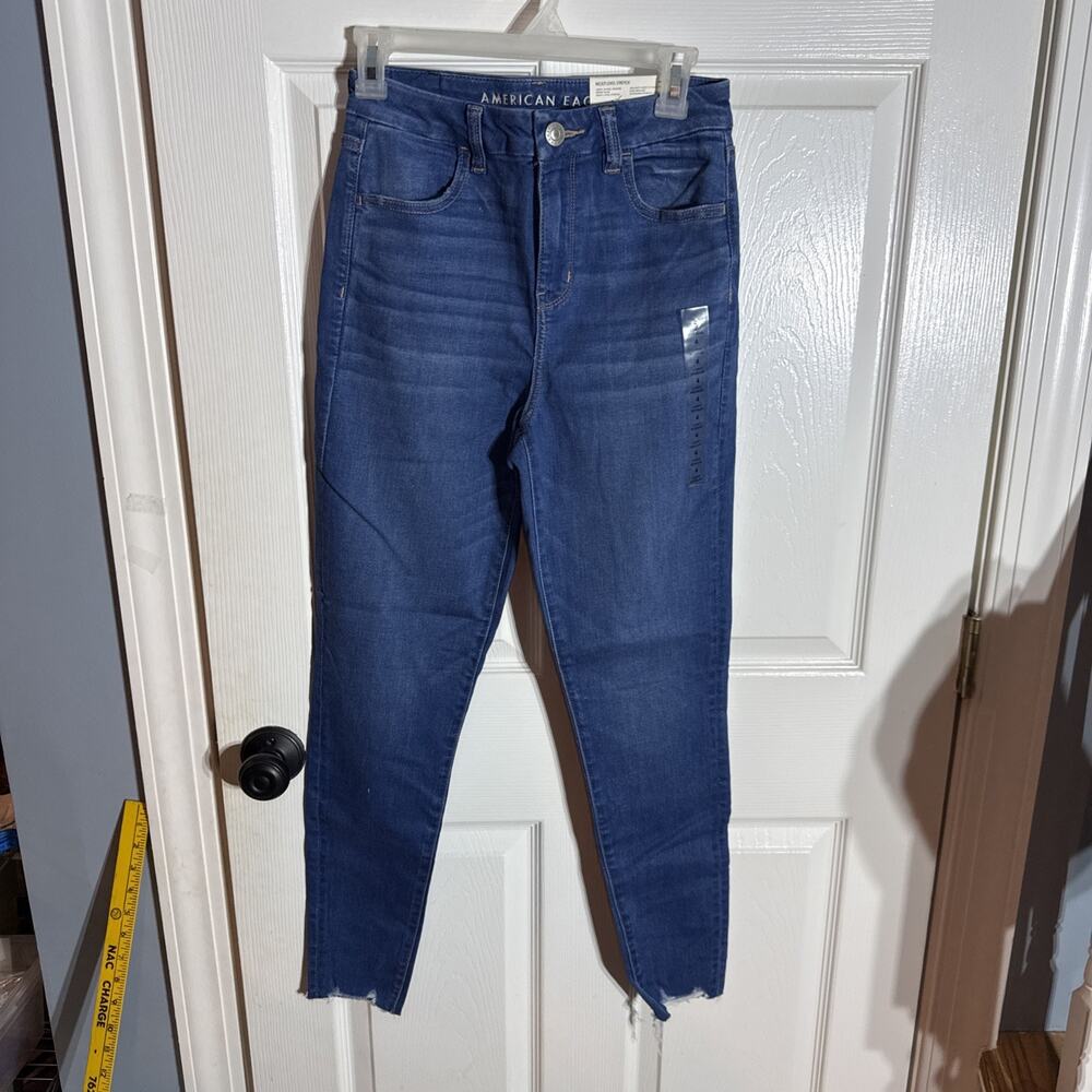AE Next Level Curvy High-Waisted Jegging Women's Bright Blue 4 Regular NWT